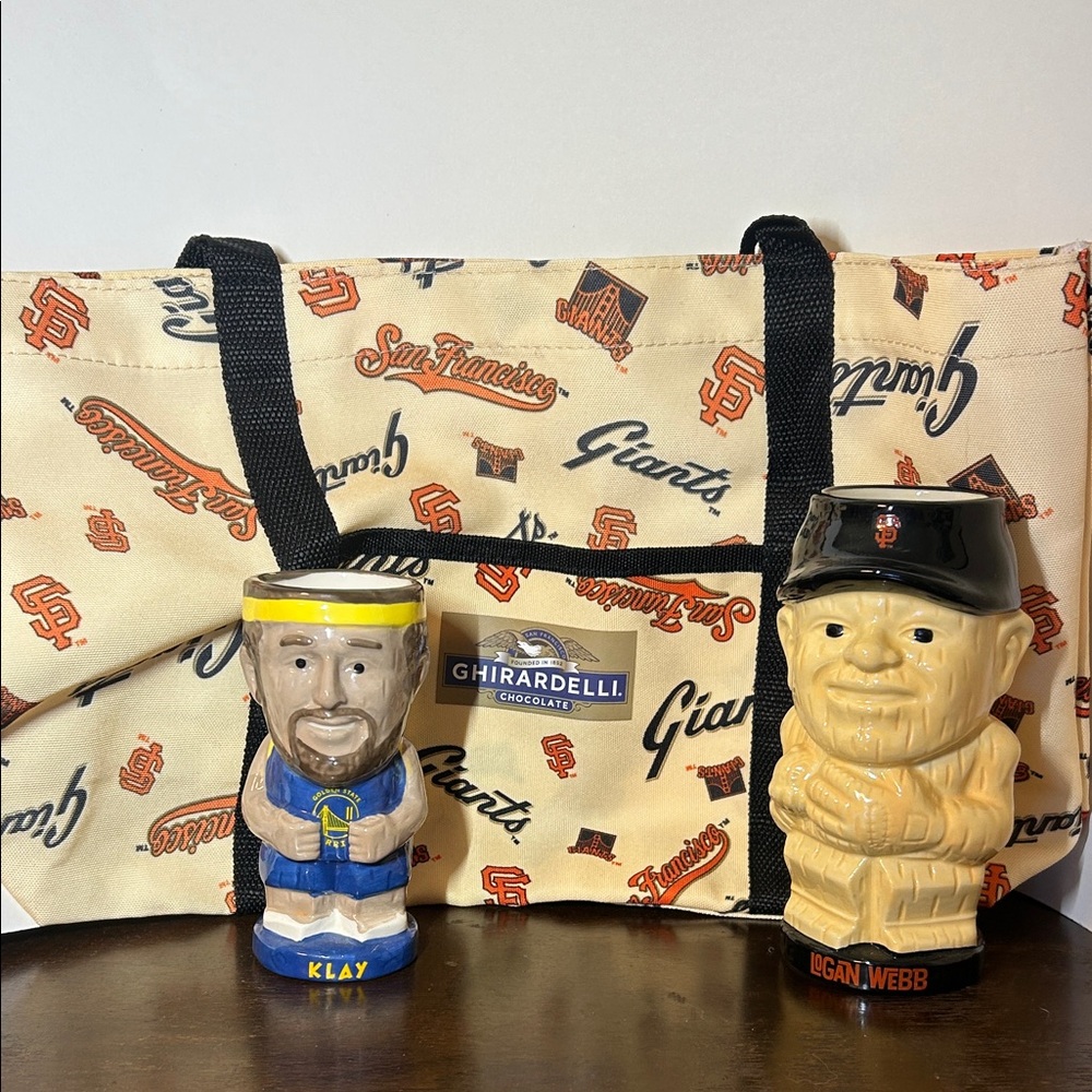 Tiki Mugs: Logan Webb & Klay Thompson + San Francisco Giants Ghirardelli Tote